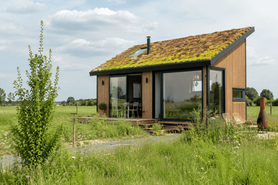isolatiewaarde van sedum op een tiny house